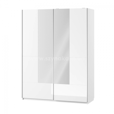 Шкаф-купе 2д Selene 30 с зеркалом цвет белый